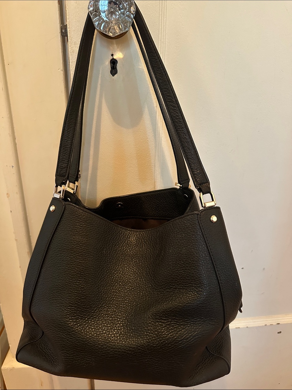 Kate Spade Black Textured Leather Shoulder Bag - Picture 3 of 3